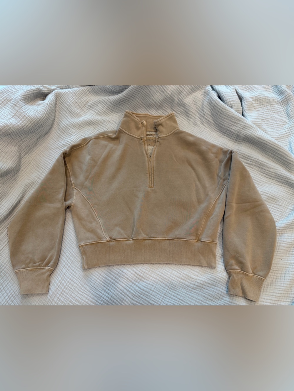 Abercrombie and Fitch Women’s Classic Crewneck Sweater in Beige